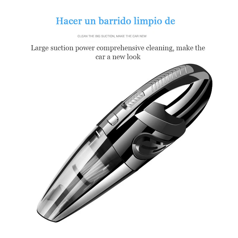 Aspiradora de mano inalámbrica, potente succión ciclónica, limpieza Interior de coche