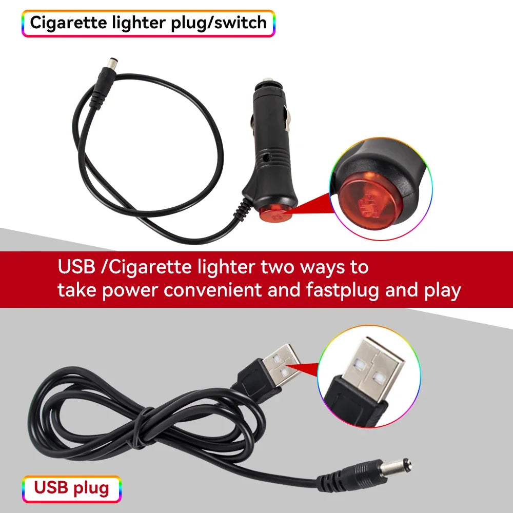 Neón 36 48 72 LED luz ambiental para pies Interior de coche Control remoto inalámbrico por aplicación de música lámpara decorativa de ambiente RGB automática