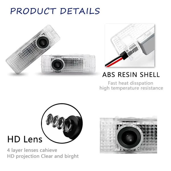 Luces LED de Bienvenida BMW – Proyector de Logo Personalizado, 12V/24V (2 Piezas)