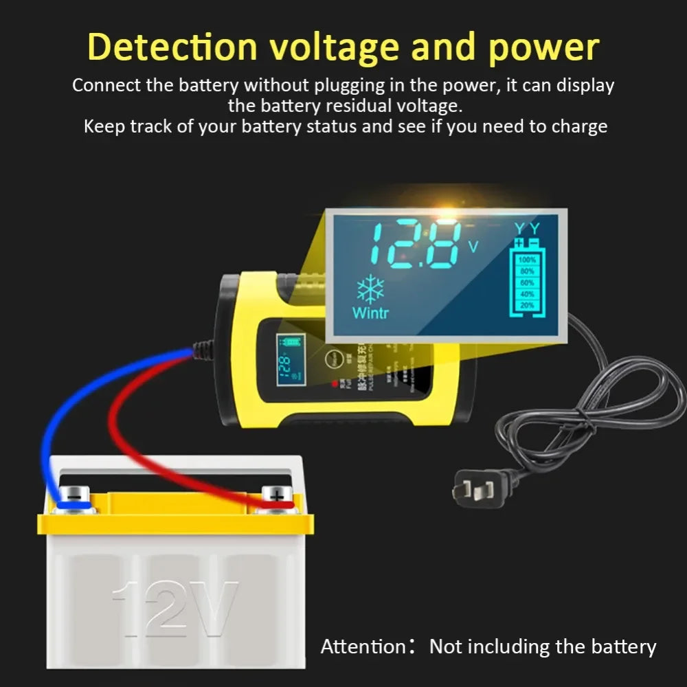 Revive tu batería! Cargador Inteligente 12V 6A con Pantalla LCD y Reparación Automática