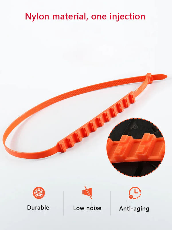 ❄️ Cadenas de Nieve de Nylon NoEnName_Null – Antideslizantes para Ruedas de Auto SUV