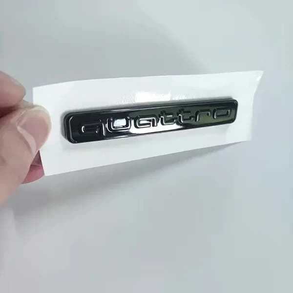 Logotipo de 4 anillos ABS negro capó de coche capó delantero parrilla maletero trasero emblema