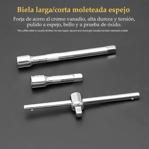 Kit de herramientas para reparación de automóviles de 46 piezas, juego de dados de 1/4 de pulgada, conjunto de llaves de carraca y torque, conjunto de reparación de autos, herramienta para mecánico