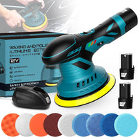 🚗✨ Pulidora Inalámbrica para Auto 12V con 6 Velocidades – Incluye 2 Baterías 2.0Ah + Kit de Accesorios
