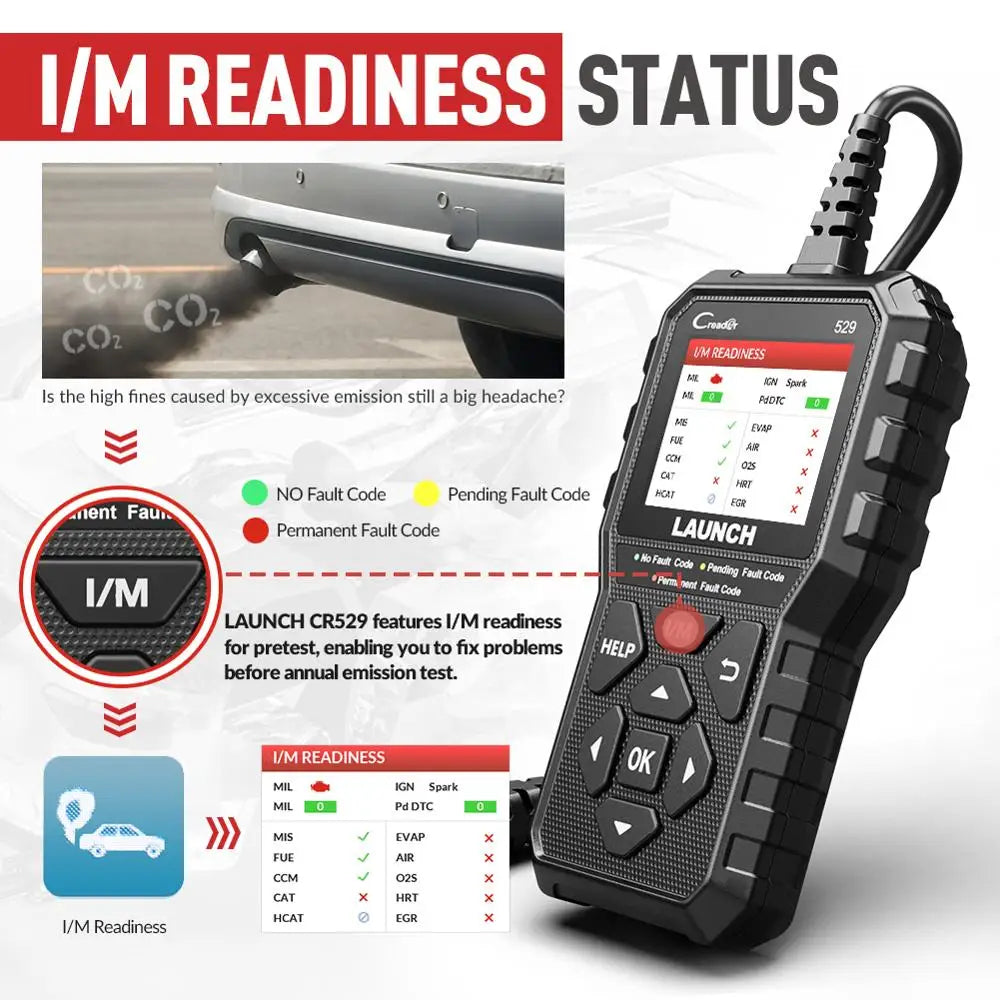 Nuevo launch creader 529 cr529 obd2 scanner diagnosis multimarca maquina diagnosis scaner automotriz escaner