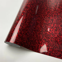 Envoltura de vinilo de fibra de carbono forjado con láser brillante, pegatina autoadhesiva para coche, película de carbono de vinilo brillante impermeable para calcomanía de coche