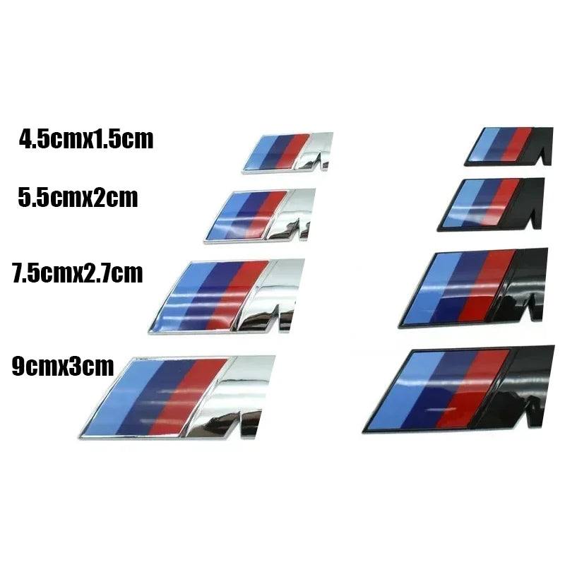 Emblema lateral de guardabarros de coche BMW, insignia para maletero trasero,