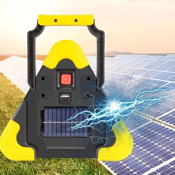 Triángulo de Emergencia LED Solar 3 en 1 | Luz de Advertencia Recargable