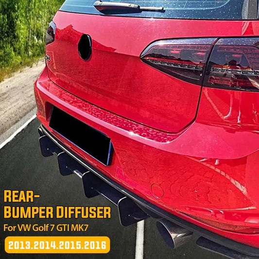 Difusor de parachoques trasero de coche, delantal trasero, aletas, divisores laterales para VW Golf 7 GTI MK7 2013-2016, labio del alerón trasero