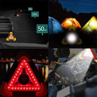 Triángulo de Emergencia LED Solar 3 en 1 | Luz de Advertencia Recargable