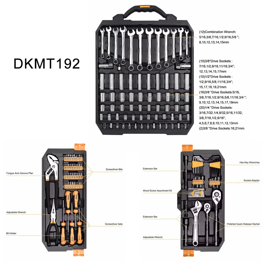 Set de Herramientas DEKO DKMT Series | Kit de Bricolaje Completo