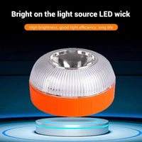 Luz recargable Dgt V16, luz de advertencia intermitente estroboscópica de inducción magnética para ayuda de emergencia de coche homologada