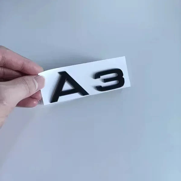 Logotipo de 4 anillos ABS negro capó de coche capó delantero parrilla maletero trasero emblema