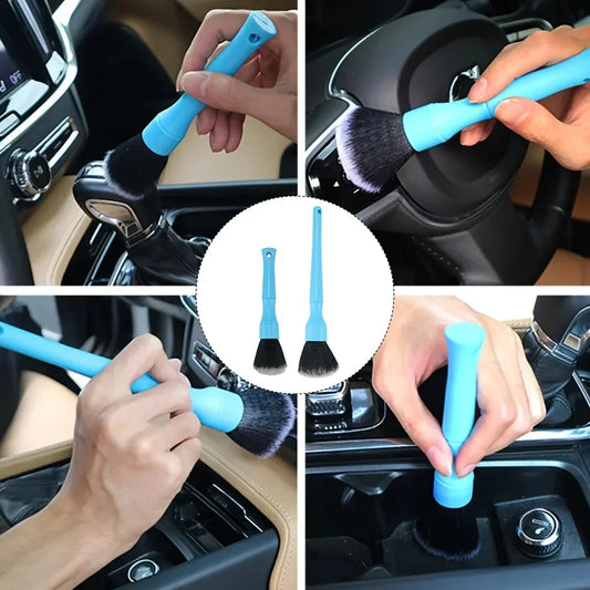 Cepillo ultrasuave para detalles de Interior de coche, cerdas sintéticas, plumero, accesorios de limpieza automática