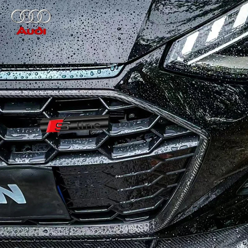 Emblema de productos para coche, parrilla, insignia de capó delantero, rejilla para Audi Sline