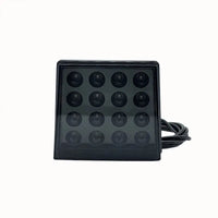 Luces antiniebla traseras LED de freno universales, luz de piloto trasera cuadrada, lámpara de parachoques trasero