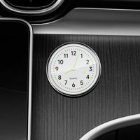 eloj decorativo brillante para coche, Mini reloj analógico de cuarzo para salpicadero de coche, reloj adhesivo para decoración exclusiva de coche, 1 ud.