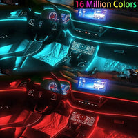 ¡Ilumina tu auto! Luces LED RGB 8M con Control por App – Kit 6 en 1 para Interior Vehicular