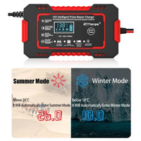 🔌 Cargador Inteligente de Batería 12V 6A con Pantalla LCD – EAFC | Reparación por Pulso para Autos y Motos