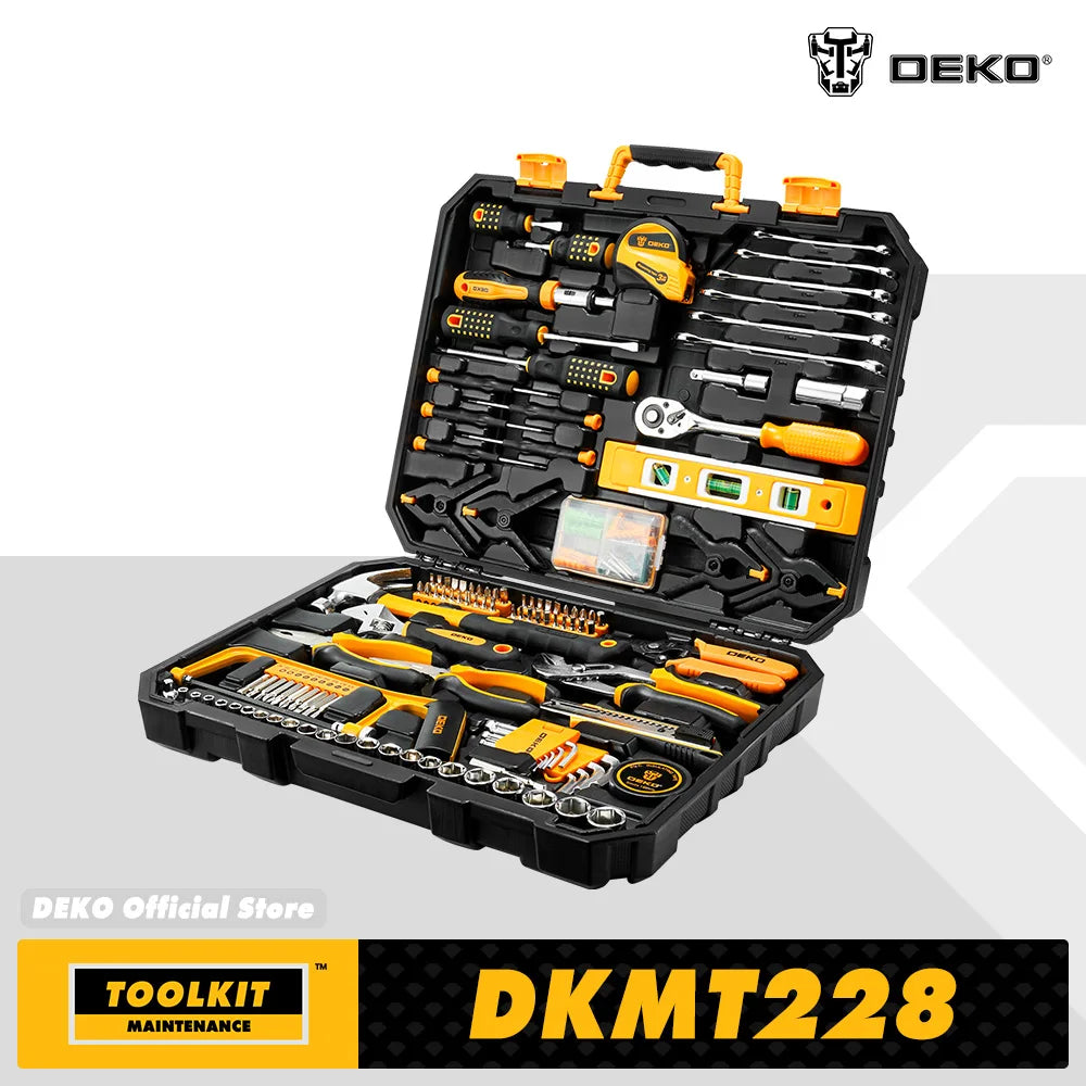 🛠️ DEKOPRO Kit de Herramientas Completas – Bricolaje y Hogar Todo en Uno