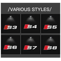 Luz de bienvenida para puerta de coche, lámpara Led HD para proyector para Audi