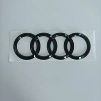 Logotipo de 4 anillos ABS negro capó de coche capó delantero parrilla maletero trasero emblema