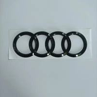 Logotipo de 4 anillos ABS negro capó de coche capó delantero parrilla maletero trasero emblema