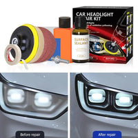 Kit de restauración de faros de coche, abrillantador químico, pulidor de faros, restaurador, juego de pasta de pulido, lijado de cera para faros de coche