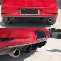 Difusor de parachoques trasero de coche, delantal trasero, aletas, divisores laterales para VW Golf 7 GTI MK7 2013-2016, labio del alerón trasero