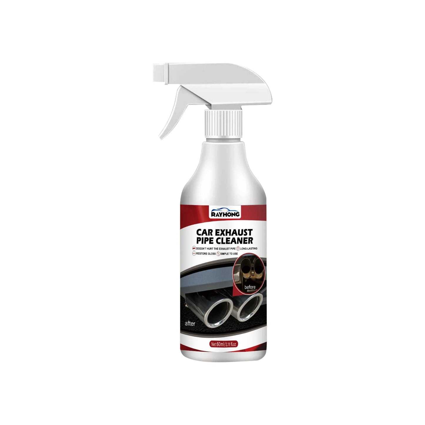 Limpiador de Escape Antióxido RAYHONG 60ml – Brillo y Potencia Instantánea