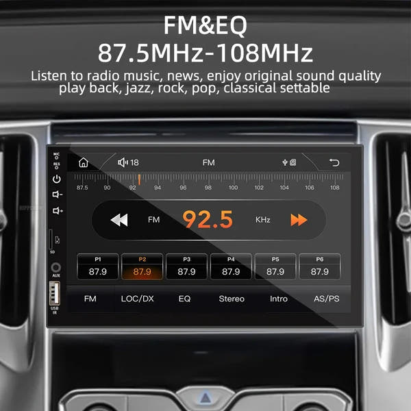 Pantalla 7” con Car Play & Android Auto | Radio Bluetooth con FM y USB – Modelo 7024