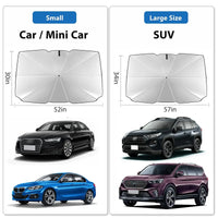 Parasol para parabrisas de coche 2025, sombrilla plegable para protección solar, cubierta frontal para bloquear rayos UV y calor, protector portátil