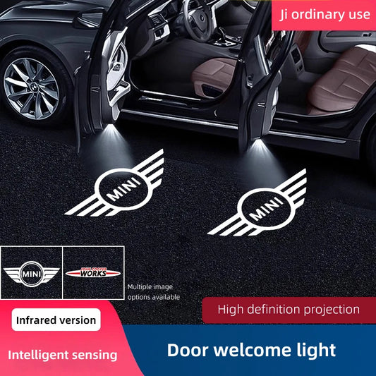 Luces LED de Bienvenida para Puertas MINI – Proyección del Logotipo HD (2 Piezas)