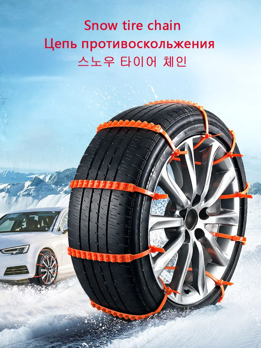 ❄️ Cadenas de Nieve de Nylon NoEnName_Null – Antideslizantes para Ruedas de Auto SUV