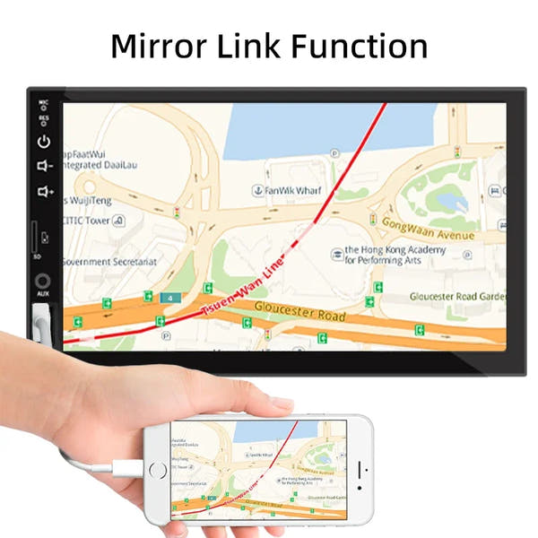 Pantalla 7” con Car Play & Android Auto | Radio Bluetooth con FM y USB – Modelo 7024