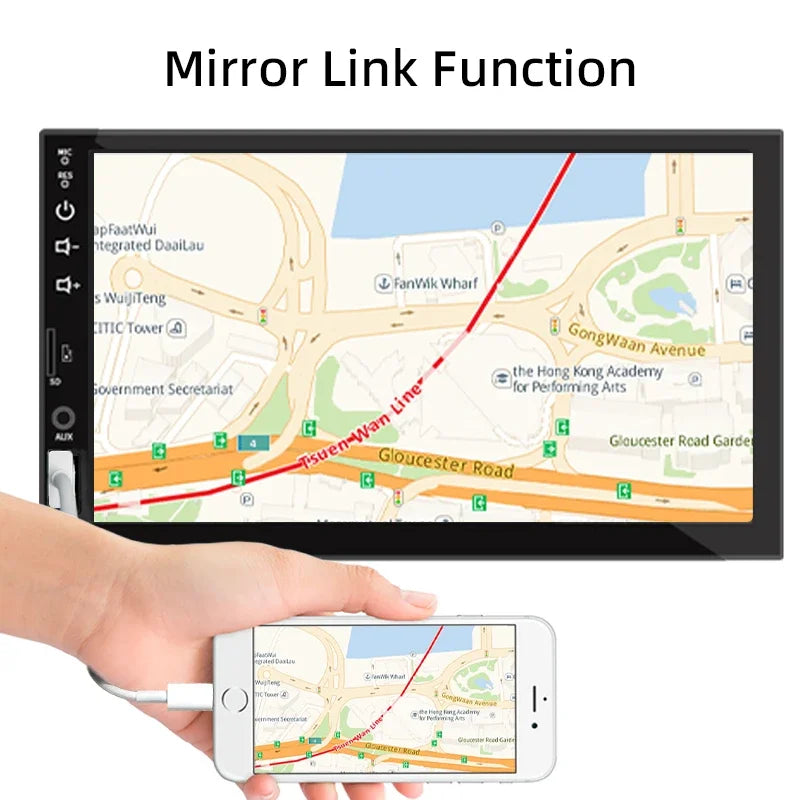 Pantalla 7” con Car Play & Android Auto | Radio Bluetooth con FM y USB – Modelo 7024