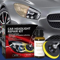 Kit de restauración de faros de coche, abrillantador químico, pulidor de faros, restaurador, juego de pasta de pulido, lijado de cera para faros de coche