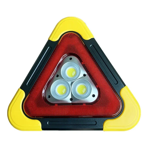 Triángulo de Emergencia LED Solar 3 en 1 | Luz de Advertencia Recargable