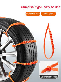 ❄️ Cadenas de Nieve de Nylon NoEnName_Null – Antideslizantes para Ruedas de Auto SUV