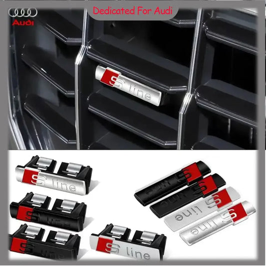 Emblema de productos para coche, parrilla, insignia de capó delantero, rejilla para Audi Sline
