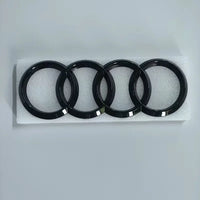 Logotipo de 4 anillos ABS negro capó de coche capó delantero parrilla maletero trasero emblema