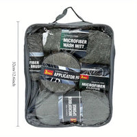 Kit de limpieza de automóviles de 11 piezas que incluye un cepillo para neumáticos, guantes de limpieza de microfibra, hace un excelente opción para limpieza de automóviles.