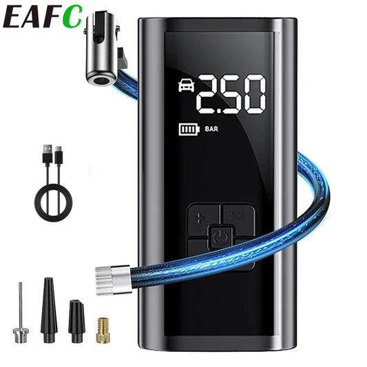 Car Wireless Air Pump Air Compressor Tire Ball Inflator LED Light Tyre Inflator 150PSI Electric for Car Motorcycles Bicycles