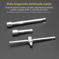 Kit de herramientas para reparación de automóviles de 46 piezas, juego de dados de 1/4 de pulgada, conjunto de llaves de carraca y torque, conjunto de reparación de autos, herramienta para mecánico